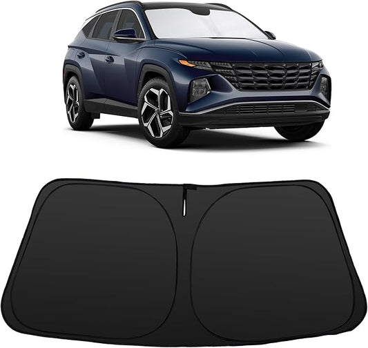 Windshield Sun Shade Accessories Compatible with 2022 2023 2024 2025 2026 Tucson for Hyundai Foldable Sunshade Sun Visor Blocks UV