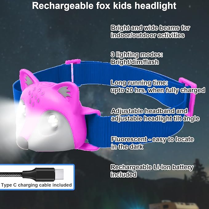 Kids Camping Essentials – LED Kids Lantern and Rechargeable Kids Headlamp Set | Multiple Purposes Kids Nightlight/Flashlight Toys –Holiday, Halloween N Birthday Gifts for Toddlers