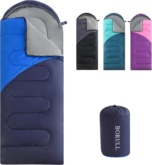 Sleeping Bags for Adults Cold Warm Weather,Backpacking Compact Lightweight Camping Sleeping Bag with Compression Sack for Kids,Camping Essentials Gear for Hiking,Travel,Climb,Outdoor, Indoor