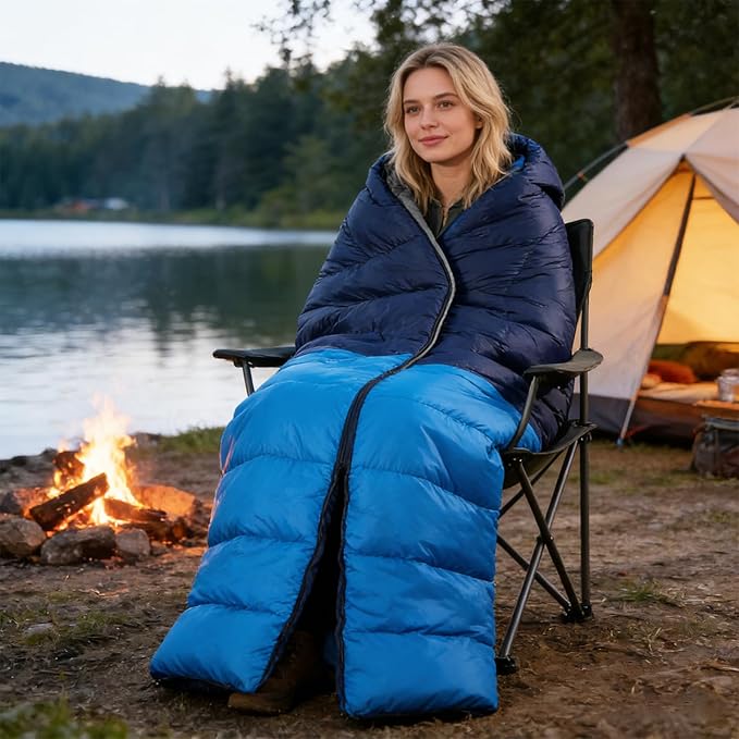 Sleeping Bag 4 Seasons Adults & Kids for Camping Hiking Trips Warm Cool Weather,Lightweight and Waterproof with Compression Bag,Indoors Outdoors Activities