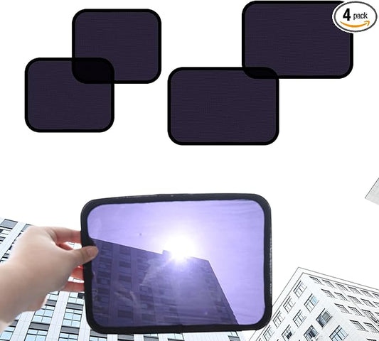 Car Window Shades – Static Cling Sun Shade for Front & Rear Side Windows – 2 Sizes (15.75" x 13.78" & 20.87" x 13.78") – Car Privacy Window Covers with Glare Blocker – No Tools Needed