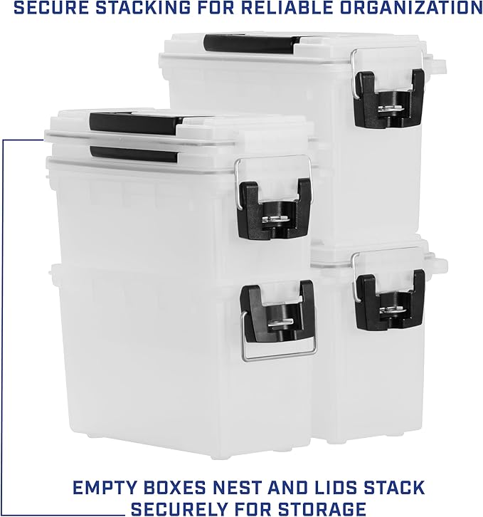 Sheffield 12758 4-Pack Ammo Storage Box, Mothers Day Gifts, .30 Cal Field Boxes, Mothers Day Gifts for Mom, Lockable Storage Box with Handle, Secures Hunting Gear, Supplies, and Bullets, Made in USA