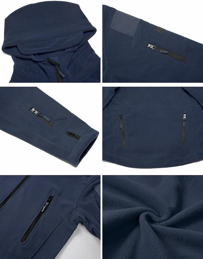 ReFire Gear Men's Warm Military Tactical Sport Fleece Hoodie Jacket