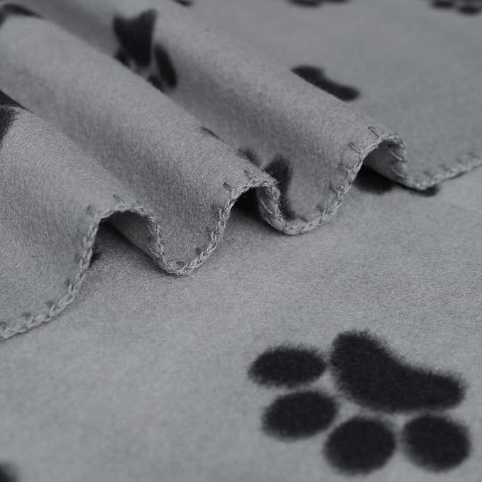 ZYFZCYBL Fleece Throw Blankets for Couch Bulk Lightweight Warm Soft Cozy Blanket 6 Pack Bulk Fleece Blanket Solid for Bed Couch Office Gifts Outdoor 50 x 60 inch Grey Black Paw Print