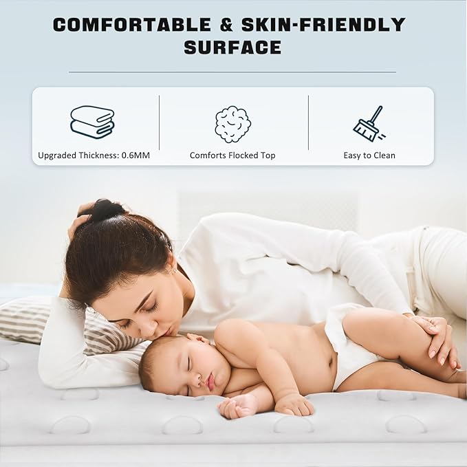 nalone Air Mattress Full with Built in Pump, Inflatable Mattress Blow up Mattress, 18'' Raise Portable Air Bed, Upgraded Fast Colchones Inflables for Home, Guest, Travel & Camping, 650lbs Max