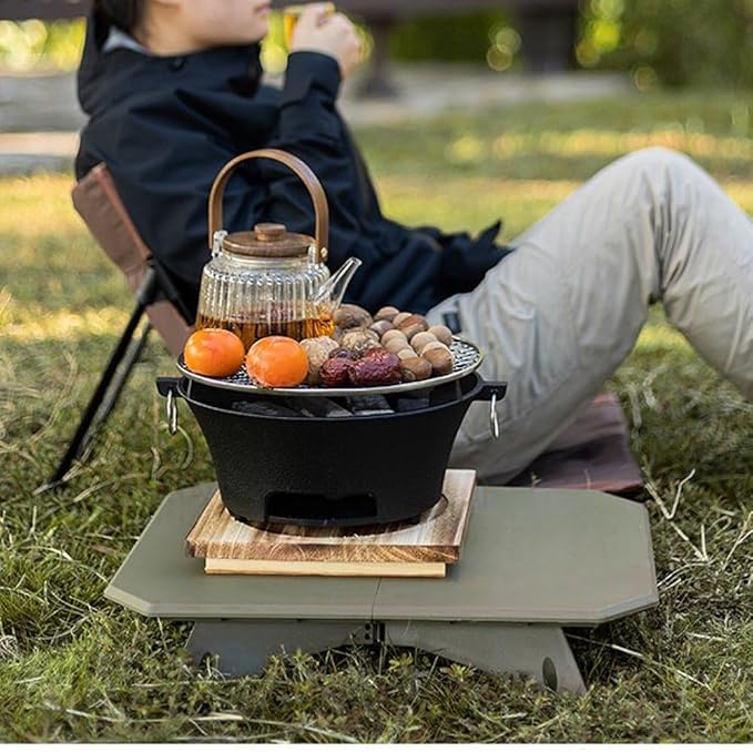 Folding Camping Table,Outdoor Small Portable Aluminum Camp Table with Backpacking Carrying Bag for Camping Beach Picnic Grilling Hiking FishingTravel （Dark Green