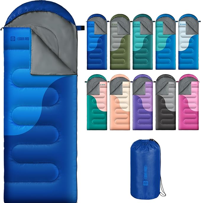 Sleeping Bags for Adults&Kids,Lightweight Waterproof Warm Weather Sleeping Bag,Compact Portable Sleeping Bag for Camping,Essentials Gear for Camping Hiking Outdoor Travel