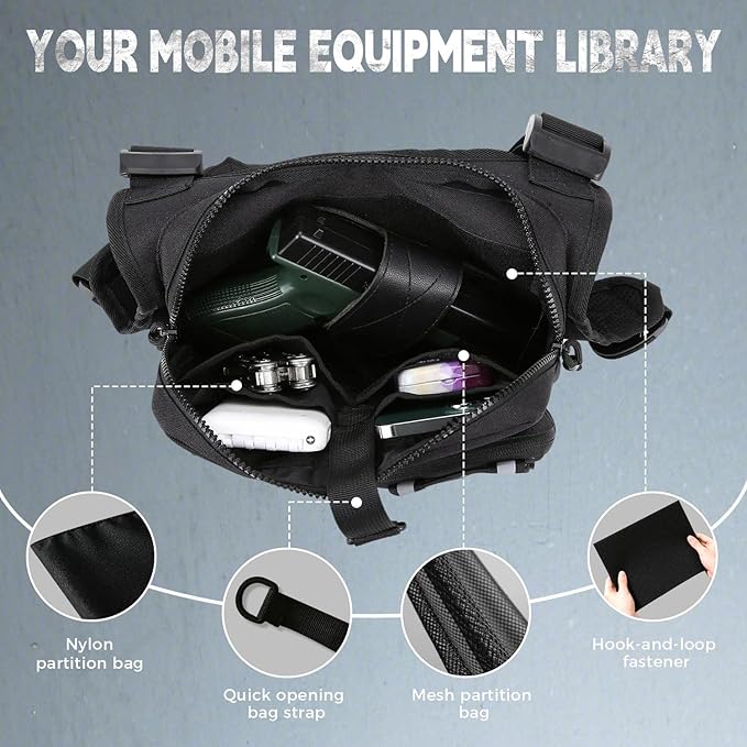 koculemi Outdoor Sports Chest Bag for Men, Chest Vest Holster Fits Most Pistols, EDC Travel Chest Pack for Running, Hiking