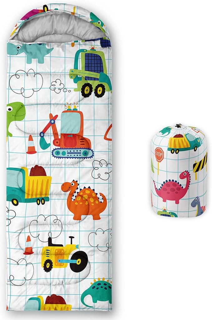 QOOMO Axolotl Cute Camping Sleeping Bags,3 Season Warm & Cool Weather,Lightweight,Waterproof Sleeping Bags for Adults & Kids,Traveling,and Outdoors