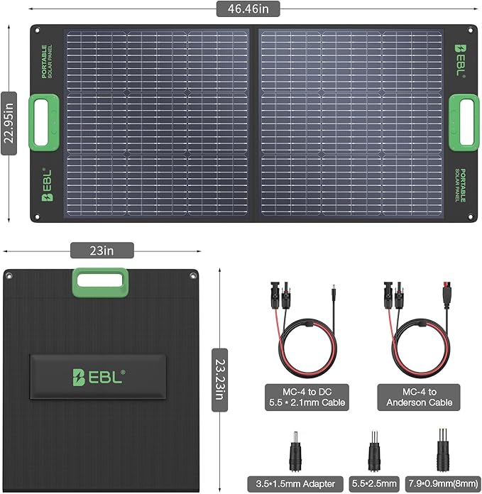 519Wh Solar Generator Kit 500W(Peak 1000W) Portable Power Station with 100W 20V Solar Panel, Backup Battery Power Supply for RV/Van Camping Fishing Climbing Road Trip Home Use