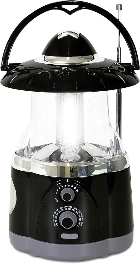 Northpoint 190507 12-Led Lantern With 4-Led Flashlight & Am/Fm Radio (Black)