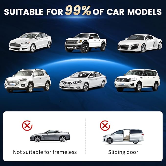 2Pack car Side Window sunshades,Premium Rear Privacy Screens for Sedans,Double Layer Breathable Elastic Spandex mesh,Bug Insect Protection,Outdoor Camping Travel Essential(Max43.5 * 30.5")