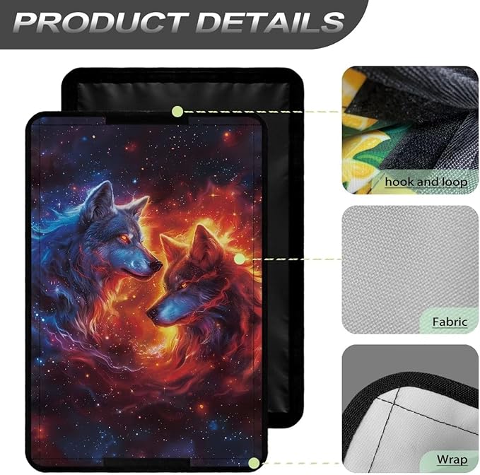 RV Door Window Shade Cover, Wolf Print Reflective Privacy Camper Sun Shade UV Rays Protector Window Shade RV/Camper/Trailer Door Window Shade for Camper