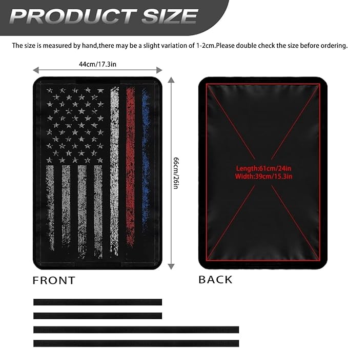 RV Door Window Shade, American Flag Red Stripe 26"x17.3" Reflective RV Blackout Window Cover Privacy Camper Sun Shade, Universal Rv Accessories for Outside