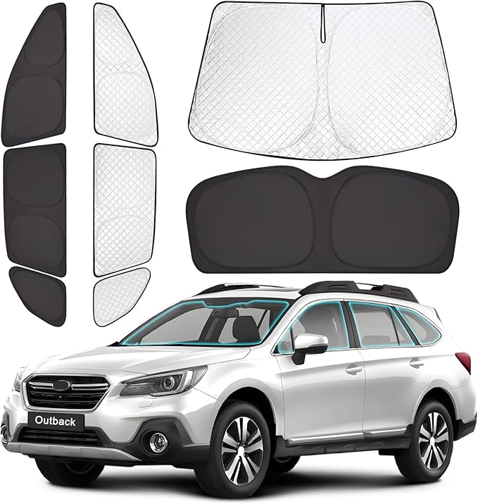 ZATOOTO Outback Car Window Shades 2020-2024, Sun Shade for Side Window Front & Rear Windshield and Triangular Window Shade Privacy UV Ray Sun Blocker Heat Insulation for Camp Nap Long Time Parking