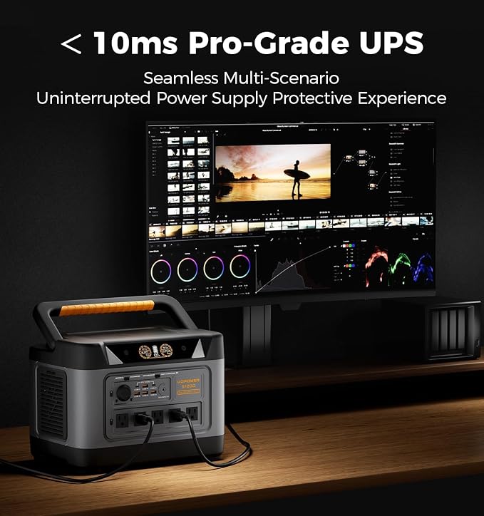UDPOWER S1200 Portable Power Station, 1190Wh LiFePO4 Battery, 1200W (1800W Surge) AC Output, Solar Generator for Camping, Emergency,RVs(Solar Panel Optional)