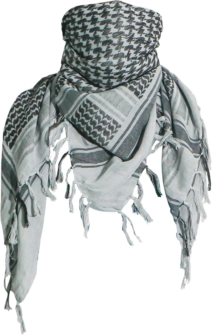 Ever Fairy Military Shemagh Tactical Desert Scarf Cotton Arab Keffiyeh Tactical Scarf Head Neck Face Wrap for Men Women