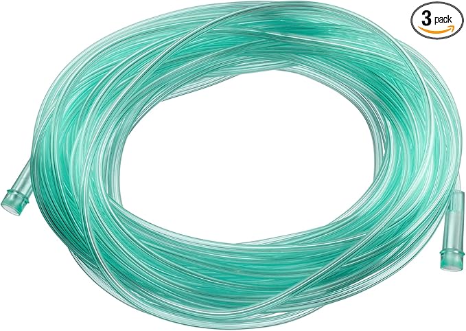 Mars Wellness Oxygen Tubing - Premium Green Crush Resistant Oxygen Tubes - 25 Foot - Pack of 3 Tubes