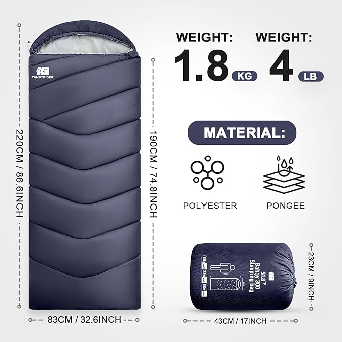 Sleeping Bags for Adults Cold Weather & Warm,Backpacking Camping Sleeping Bag for Tall Girls Boys,Lightweight,Compact,Waterproof Camping Gear for Traveling,Hiking,Hotel,Outdoor & Indoor