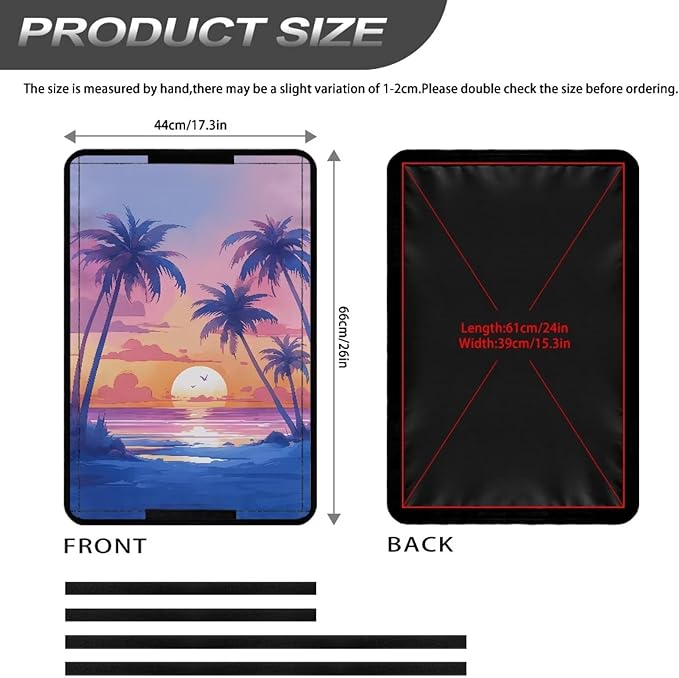 RV Door Window Shade Cover,Coconut Tree Sunset Camper Sunshade Privacy Screen Window Cover, Travel Trailer Motorhome Sun Shade Accessories
