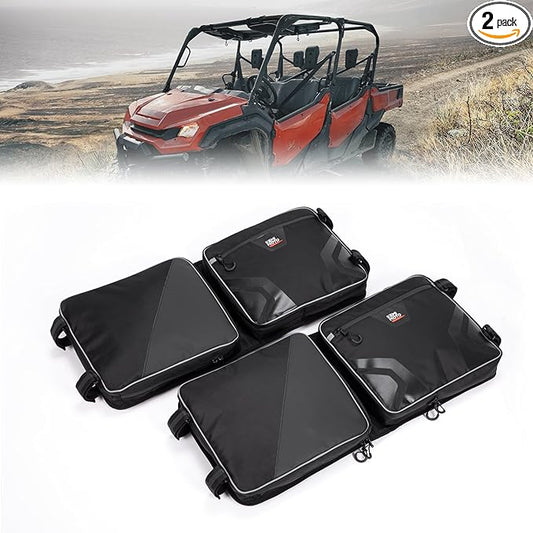 KEMIMOTO UTV Large Storage Roof Bag Compatible with Pioneer 1000 3P 6P/Polaris RZR XP 4 1000/Uforce 1000,1680D Oxford Fabric with Several Pockets Water-Resistant Overhead Storage Bags (2 Pack)