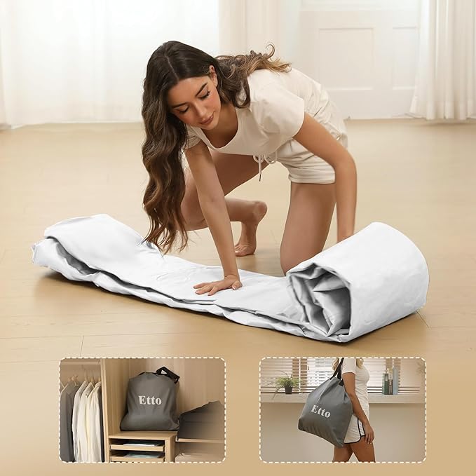 Etto Air Mattress Queen with Built in Pump, 18 inch Luxury Double High Air Bed Fast Inflation/Deflation, Portable Inflatable Blow up Mattress with Carry Bag for Camping, Home&Guests, 650lb MAX