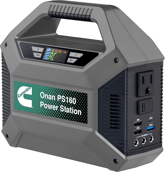Cummins 155Wh 150 Peak Watt Portable Power Station & Solar Generator, Modified Sine Wave AC Outlet, Backup Lithium Battery for Camping, Home, Travel, Indoor/Outdoor Use (Solar Panel Not Included)