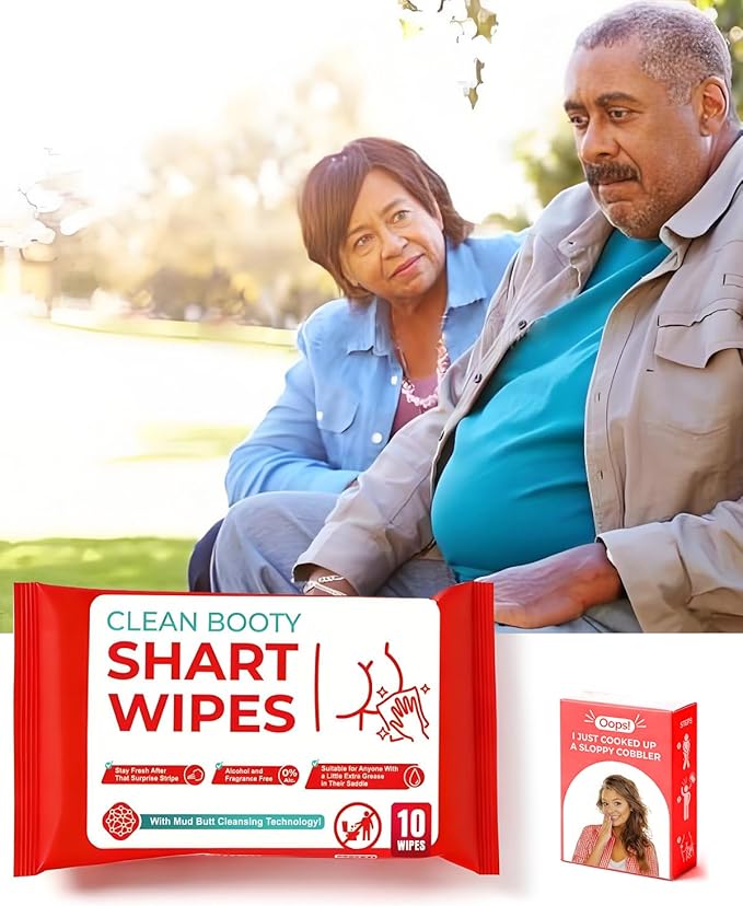 Funny Sharting Survival Set - Gag Gifts for Men, Boyfriend, Husband Birthday - Emergency Potty Humor Prank Gift Includes 4pcs Wet Wipes & 6pcs Toilet Paper - Hilarious Fart Novelty Gift for Adults