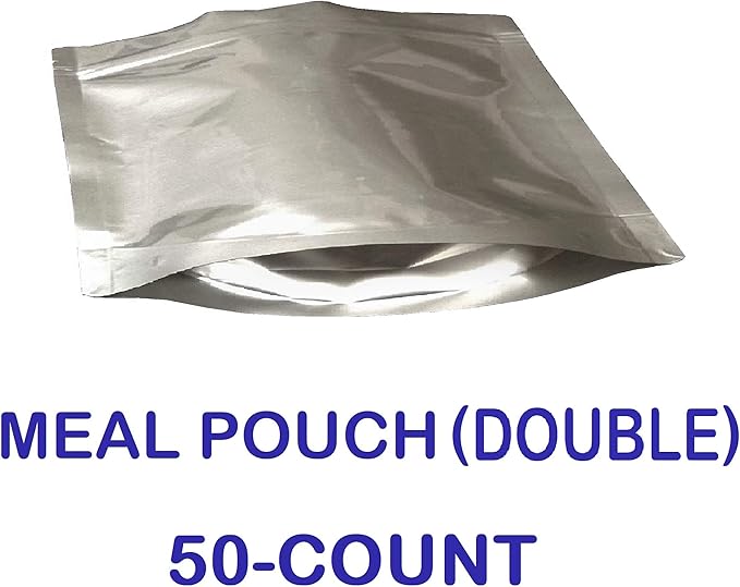 7 Mil Zip Top Mylar Bags Stand Up Gusseted Pouch (50, MEAL POUCH (DOUBLE) 10 x 7.5 x 4)