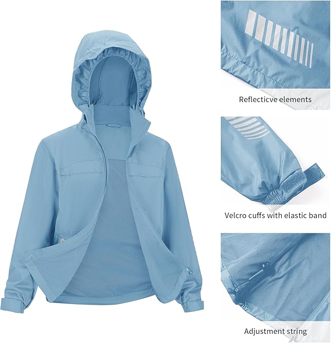 SWISSWELL Kids Rain Gear Boys Girls Youth Waterproof Rain Suit Breathable Reflective Raincoat and Pants