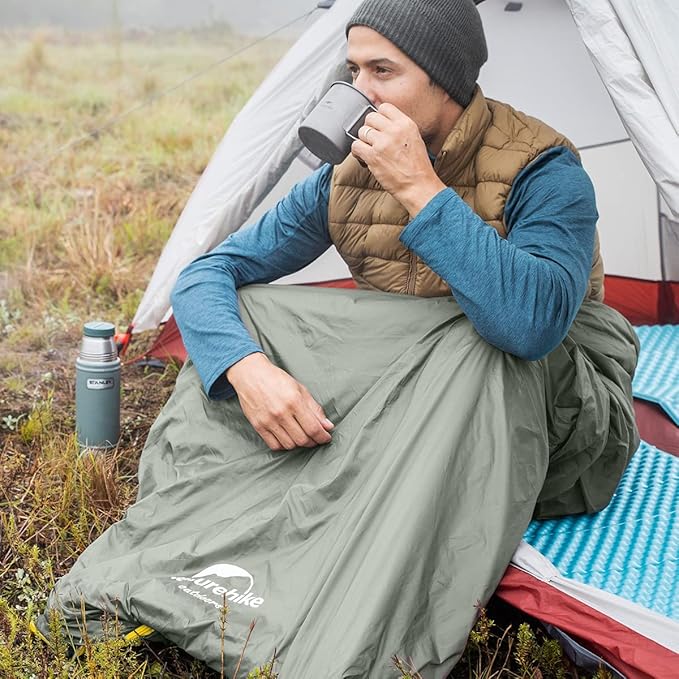 Naturehike Ultralight Sleeping Bag - Envelope Lightweight Portable, Waterproof, Comfort with Compression Sack - Great for 3 Season Traveling, Camping, Hiking