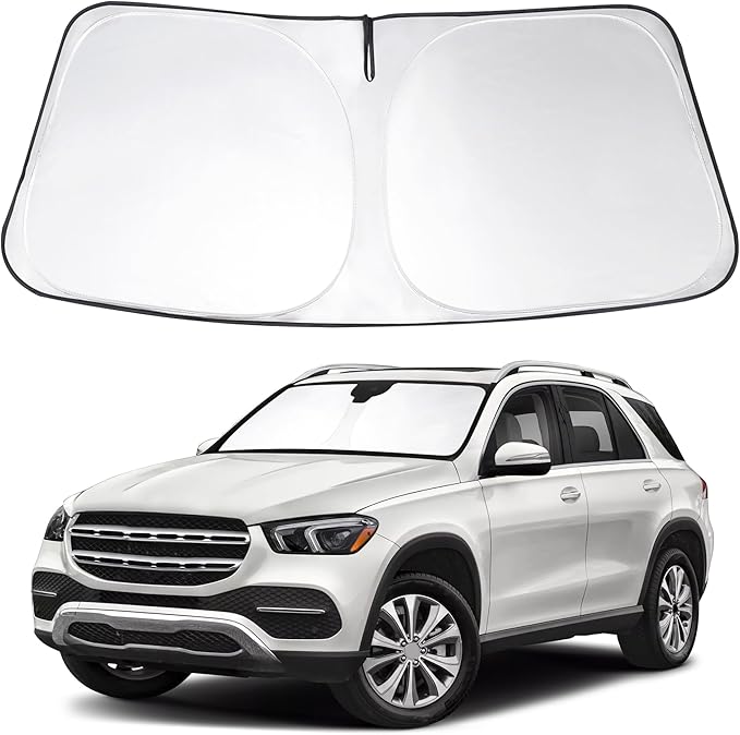 Windshield Sun Shade Custom Fit 2020 2021 2022 2023 2024 2025 2026 Mercedes GLE 350 450 Accessories Window Sunshade Sun Visor Covers Keep Car Cool