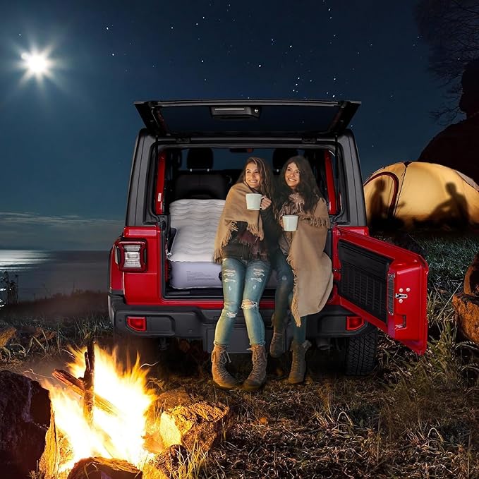 Jeep Mattress with Wireless Air Pump, 10inch SUV Air Mattress Camping Bed for Jeep Wrangler JK JKU JL JLU Unlimited 4 Door Ford Bronco Subaru Forester