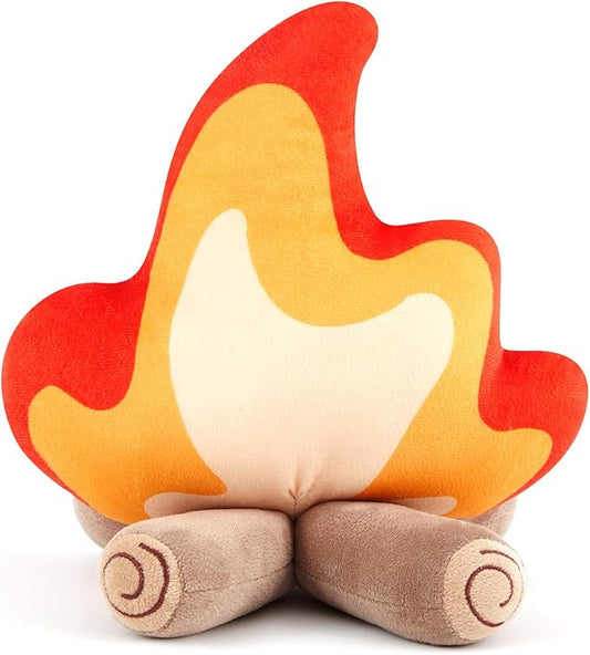 1 Pack Campfire Plush Toys Fake Fire Firewood Plush Pillow for Camping S'More Birthday Party Scene Setting Room Decoration and Woodland Forest Nursery Classroom Decor