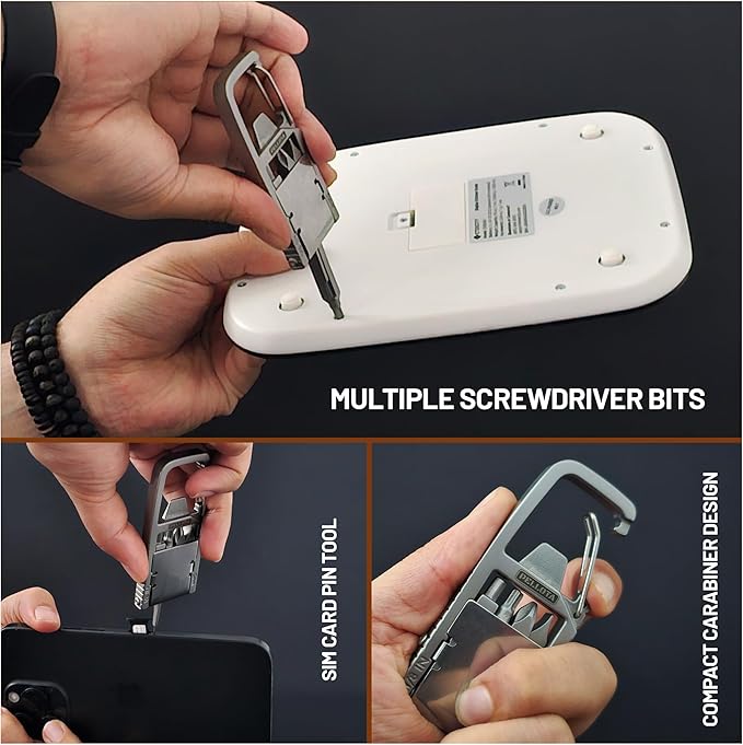 Multi Tool Prizes [17-in-2] for Adults - Multi Tool for Men, Multitool, Small Hammer, Small Tools, Hammer Multitool, Gifts for Men, Dad, Husband, Camping, Bottle opener, retrieve card pin