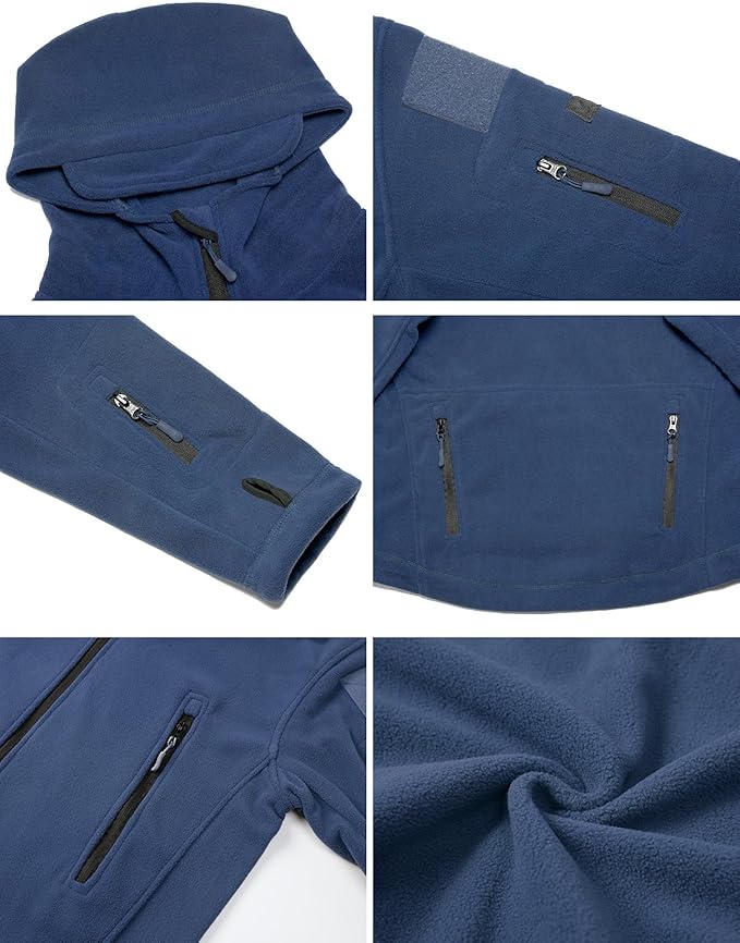 ReFire Gear Men's Warm Military Tactical Sport Fleece Hoodie Jacket