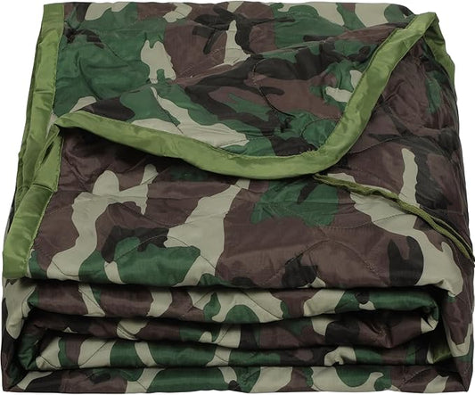 REDCAMP Military Camping Blanket, Water-Resistant Thermal Poncho Liner, Lightweight Insulated Outdoor Blanket for Hiking Camping with Compression Carry Bag