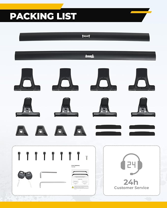 265LBS Lockable Cross Bars Roof Rack Fit for Chevrolet Chevy Trailblazer 2021-2026 Aluminum Crossbars Cargo Bar Luggage Baggage Carrier Rooftop Accessories, for Storage Bag Kayak Canoe Bike