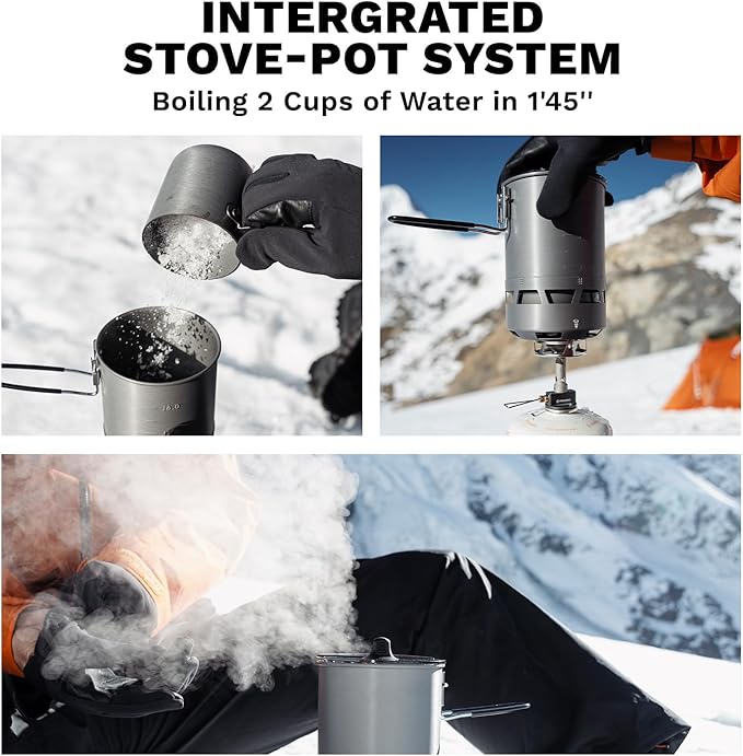 Fire-Maple Petrel Quickboil Pro Ultralight Cooking System – Compact & Fast-Boiling Backpacking Stove Pot Set, Ideal for Hiking, Solo Camping, Travelling, Hunting Trips | Petrel Quickboil Pro System