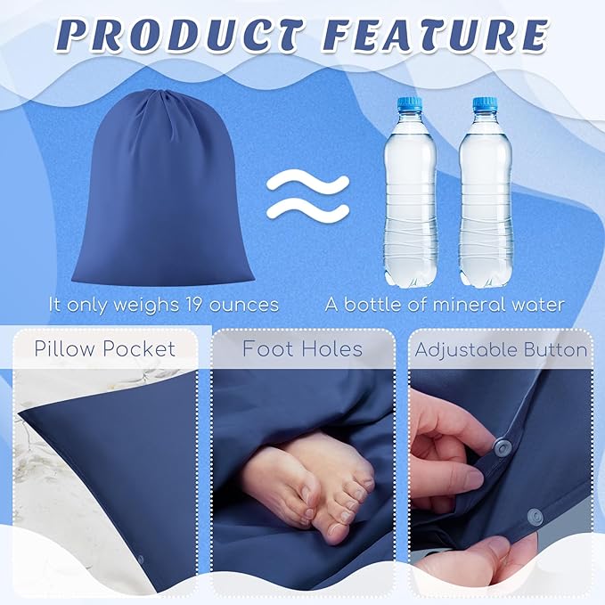 Irenare Self Tan Sleep Sack Reusable Body Self Tanners Lightweight Breathable Tanning Sleeping Sac for Bed Travel Sleeping Bag