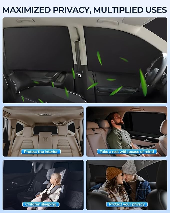 for Toyota RAV4 2013-2018 Car Window Shades, 8pcs Privacy Sun Shade Set for Front Windshield Side and Rear Windows, Full Window Covers Keeps Vehicle Cool for Camping Napping