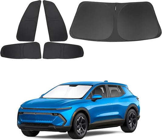 TINGLU Window Shades for Chevrolet Chevy Equinox EV 2024-2026 Accessories Car Side Full Windows Rear Windshield Sun Shade Sun UV Rays & Privacy Protection for Camping 5PCS