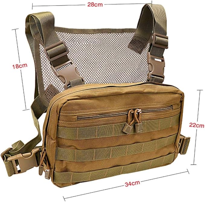 Croogo Universal Hands Free Radio Chest Rig Vest bag Harness Bag Rescue bag Front Pack Pouch Hip hop bag