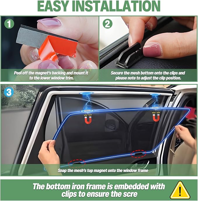 ZATOOTO Car Window Shades for Honda CR-V 2023-2025, 4 Pack CR-V Sun Shade Side Window, Breathable Mesh Car Window Screen for Camping Napping Baby UV Protection