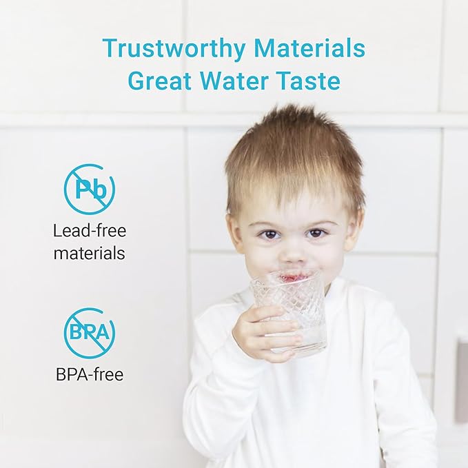 AQUA CREST Water Filter Compatible with LS Home Pitcher and Dispenser Systems, Replacement for LS Water Filter, Reduces Chlorine and Odor, Activated Carbon Filters, 3 Packs