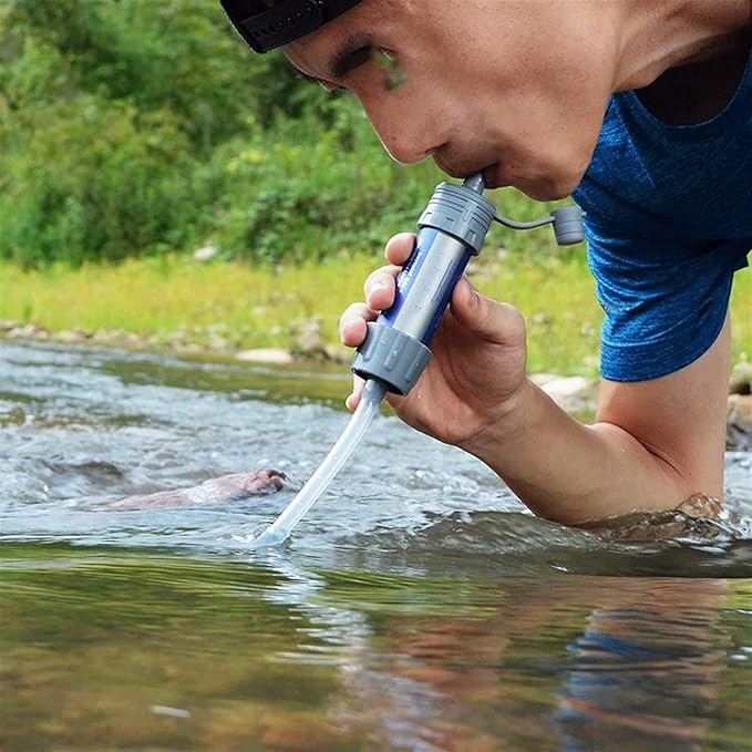 Portable Filter Water Purifier,Use UF Filter Membrane Outdoor Water Filter,ABS Material & Portable Filter Straws (Color : B)