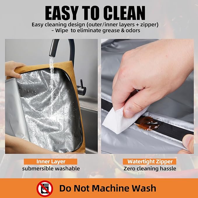 270° Opening BBQ Blanket for Resting Meat, Insulated Leak-Proof Meat Resting Bag for Brisket Turkey Pork, Smoker Accessories for Kitchen Party Camping , Anniversary Birthday Gift for Men Dad Husband