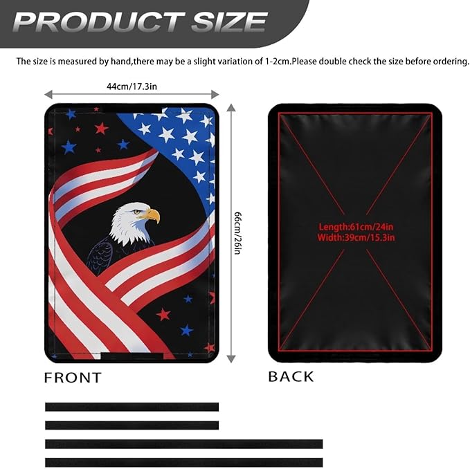 Rv Door Window Shade Cover, Rv Blackout Curtains with Uv Protection Eagle American Flag Cover Camper Door Window Shade