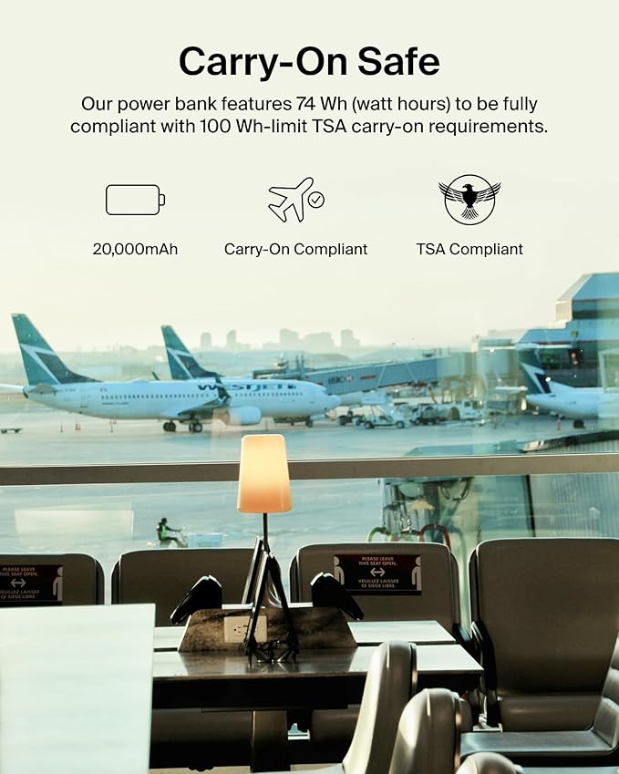 Belkin Power Bank with Integrated Cable, Fast Charging USB-C, 20000 mAh 30W, Portable Charger Power Bank USB C for iPhone 17, Air, Pro, Pro Max, iPad, AirPods, Apple Watch, Galaxy S25, & More - White