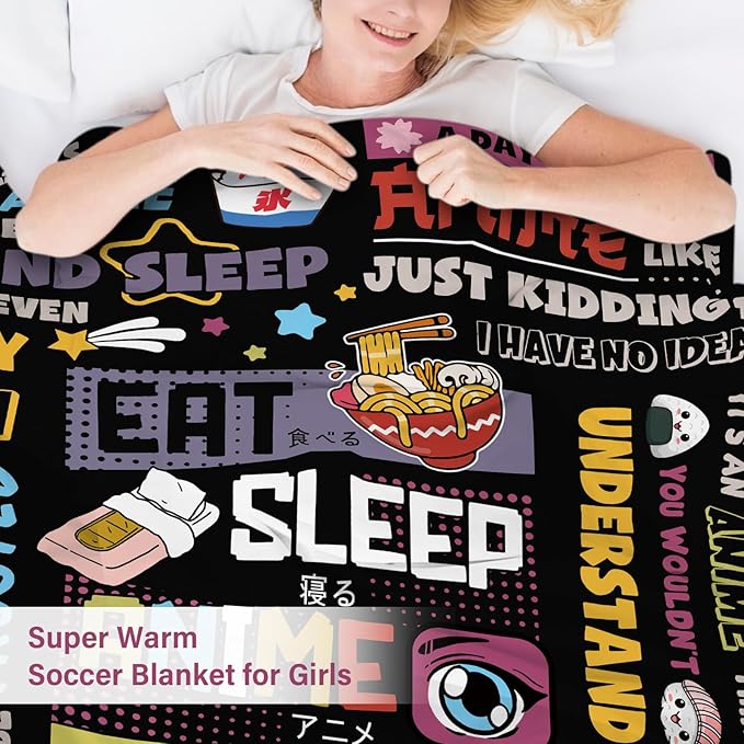 Anime Gifts for Girls, Japanese Anime Blanket for Women, AAnime Lovers Men, Christmas Thanksgiving Gifts, Soft Throw Blanket 80" *60"